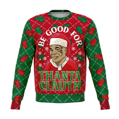 THANTA CLAUTH  Mike Tyson Merry Christmas Funny Sweater - Ugly Xmas