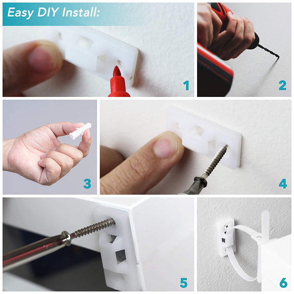 Baby Proofing Kit (16 Pack), Including Furniture Straps and Outlet Plugs covers