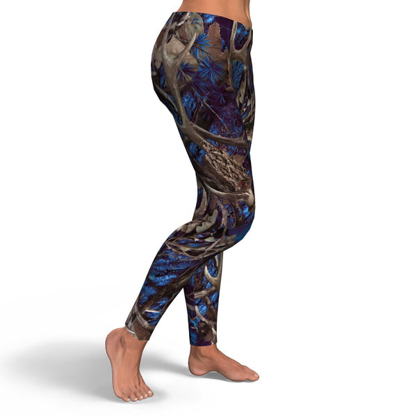 Turquoise Hunting Leggings AOP - Christmas/Halloween Gift for Hunting Lovers