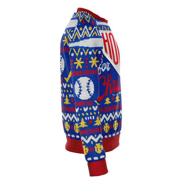 Home For Christmas Baseball Ugly Xmas Design - Fashion Sweatshirt