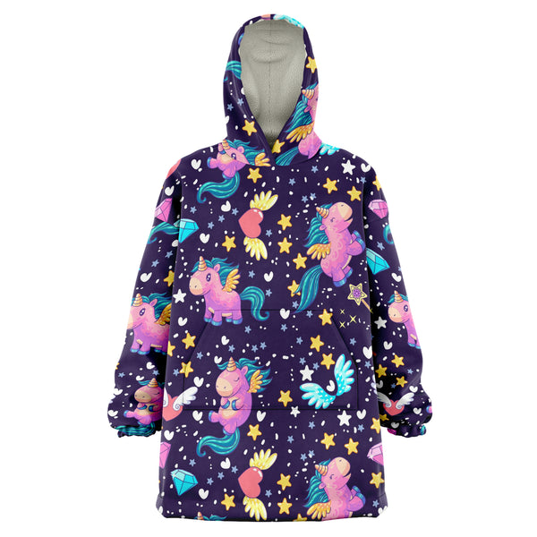 Space Unicorn Snug Hoodie AOP - Christmas/Halloween Snug Hoodie Men & Women Gift