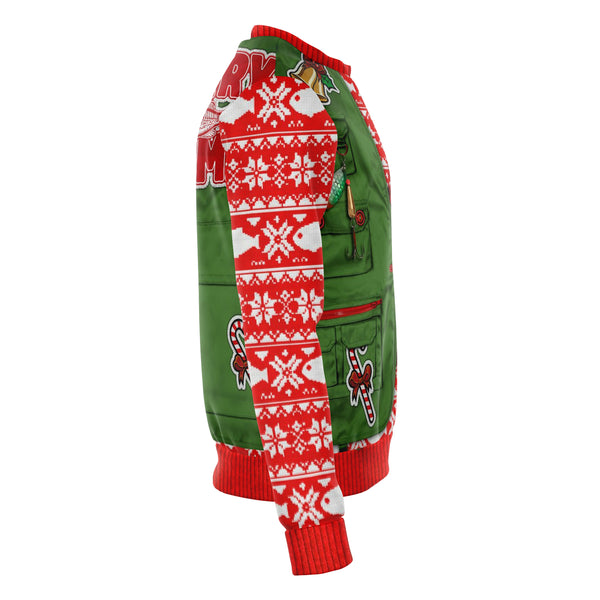 Merry Fishmas Fashion Ugly Sweatshirt AOP - Christmas Gift