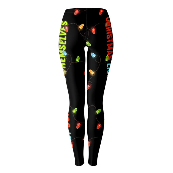 Funny premium Leggings CHRISTMAS LIGHTS ARE LIKE EPSTEIN Don't Hang Themselves - Ugly Xmas Gifts