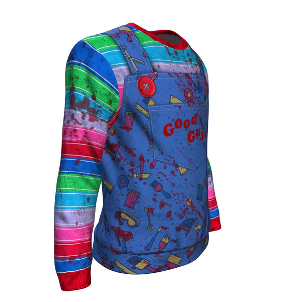 Chucky Halloween Inspired Sweatshirt Horror Fancy Dress Costume Sweet Dreams Nightmare