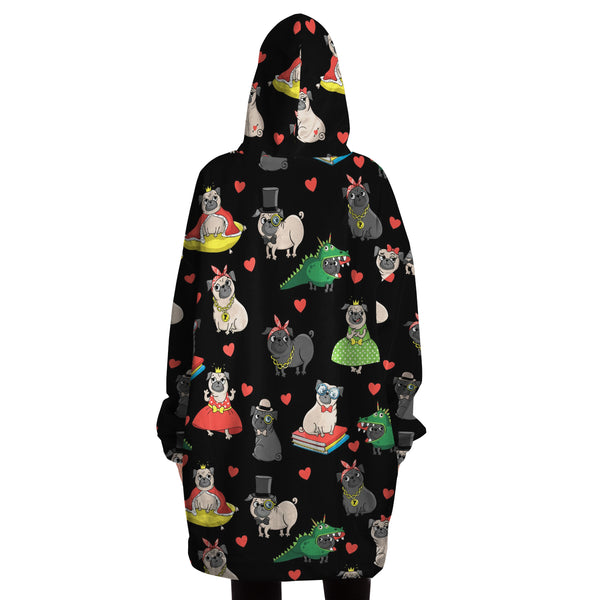 Pugs Dogs Lovers Snug Hoodie AOP - Christmas/Halloween Gift
