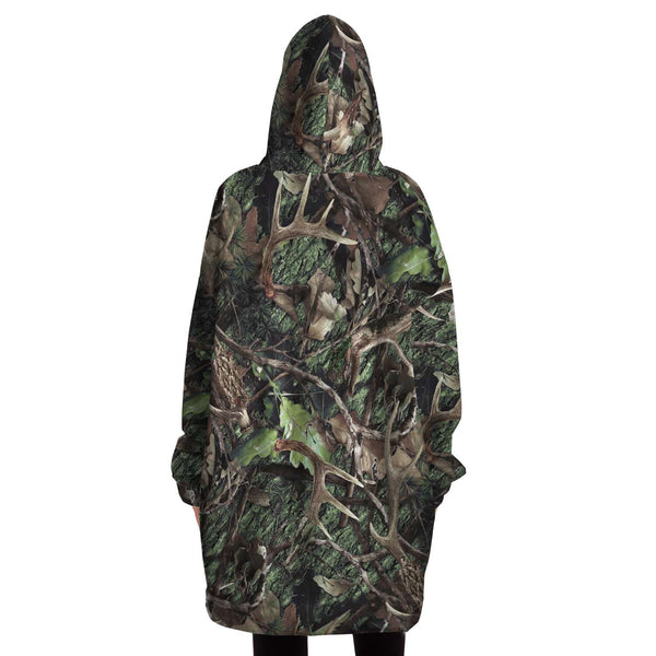 Green Hunting Camouflage Snug Hoodie AOP - Christmas/Halloween Gift