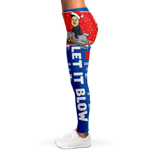 LET IT BLOW premium leggings for christmas-Ugly Xmas Gift