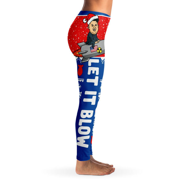 LET IT BLOW premium leggings for christmas-Ugly Xmas Gift