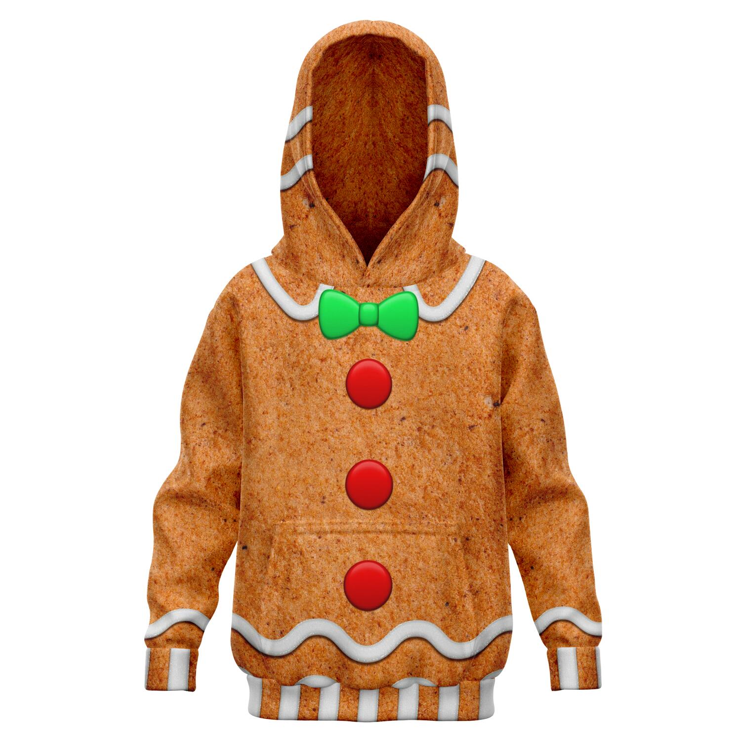 Gingerbread Ugly Xmas Design - Fashion Kids Hoodie