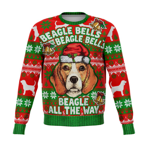 Beagle Bells Dogs Ugly Xmas Fashion Sweatshirt AOP - Christmas/Halloween Gift
