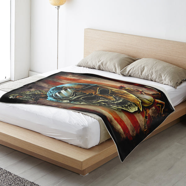 Spartan Warrior Soldier Premium Microfleece Blanket 3D AOP - Christmas Gift for Men and Women