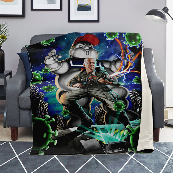 Bidenbuster Funny Premium Microfleece Blanket AOP - Christmas Gift