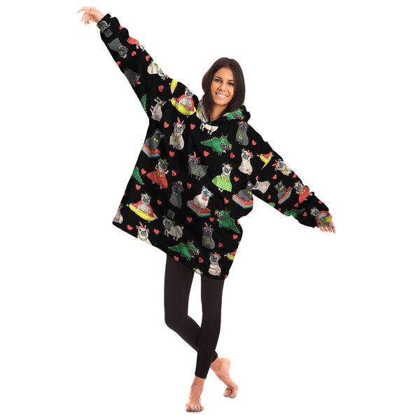 Pugs Snug Hoodie AOP Christmas/Halloween Snug Hoodie Men & Women Gift