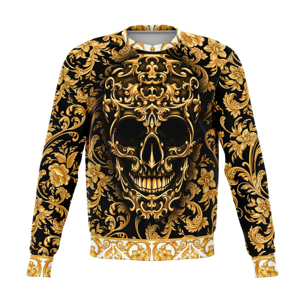 Baroque Skull Athletic Sweatshirt AOP - Christmas Gift for Men and Women