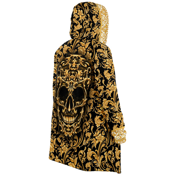 Baroque Skull Microfleece Cloak AOP - Christmas Gift for Men and Women