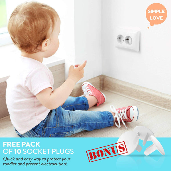 Baby Proofing Kit (16 Pack), Including Furniture Straps and Outlet Plugs covers